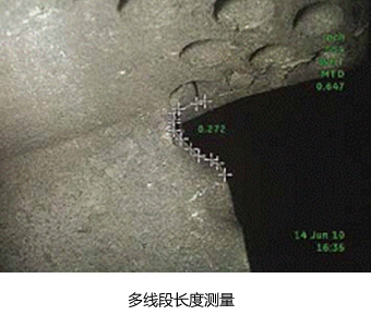 百萬高清工業(yè)內(nèi)窺鏡MViQHD多線段長度測(cè)量